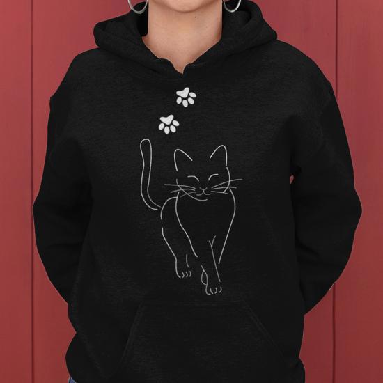 Sweat à Capuche Vintage Chat – Motif Rétro Homme/femme, Coupe Classique, 100% Coton 241 G - 7