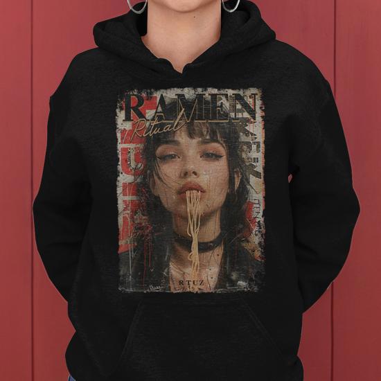 Pin Up Girl Ramen Noodle Anime Manga Asian Ramen Women Hoodie Thegiftio UK