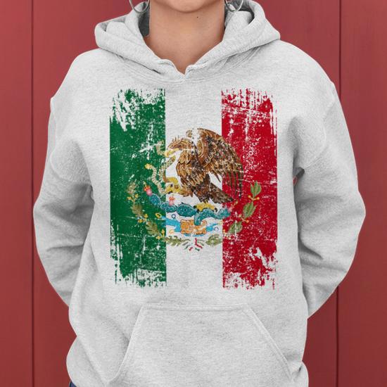 Sudadera Con Capucha Bandera De México - Unisex Para Hombres, Mujeres Y Niños - Algodón, Diseño Patriótico Mexicano