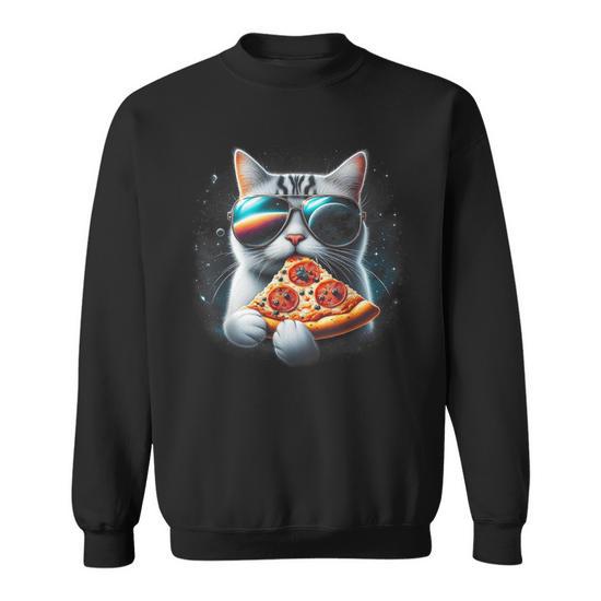 Cat eating pizza shirt best sale