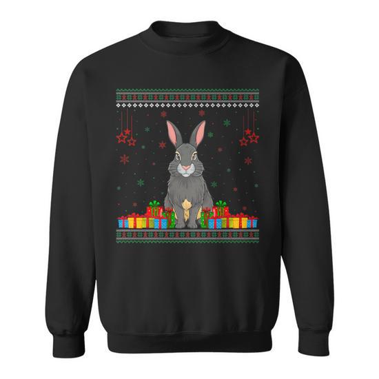 Rabbit christmas sweater best sale