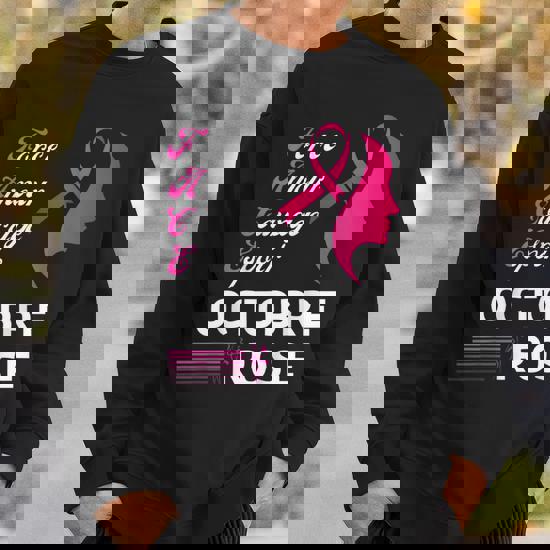 Générique Octobre Rose Accessoires Sweat Femme Zippé Oversize Veste Noire Polaire Hiver Chaud Pocari Bannière Tee-Shirt Plaid À Capuche Ruban Sans Sweater Avec Mi Saison