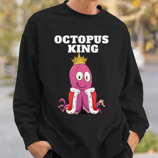 Octopus King Octopus Bambino Uomo Octopus Felpa Novitaregali