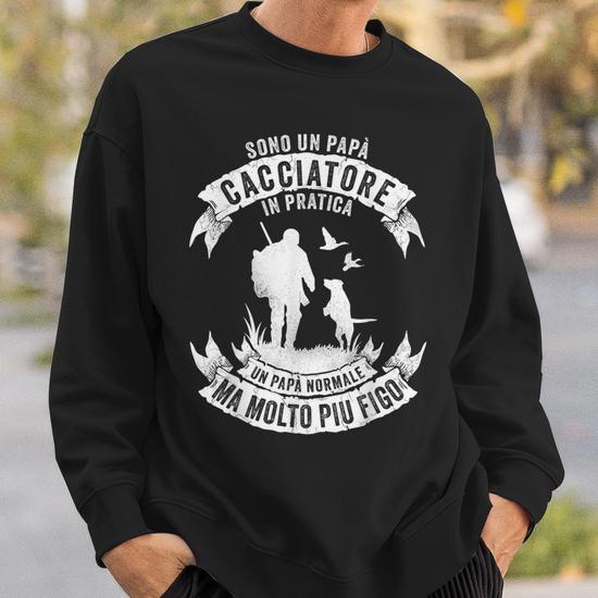 Coppia Tshirt Body papà e Neonato - Festa del papà - Questo papà è Un Cacciatore - Il Mio papà è Un Cacciatore - Idea Regalo Festa del papà - Body Neonato