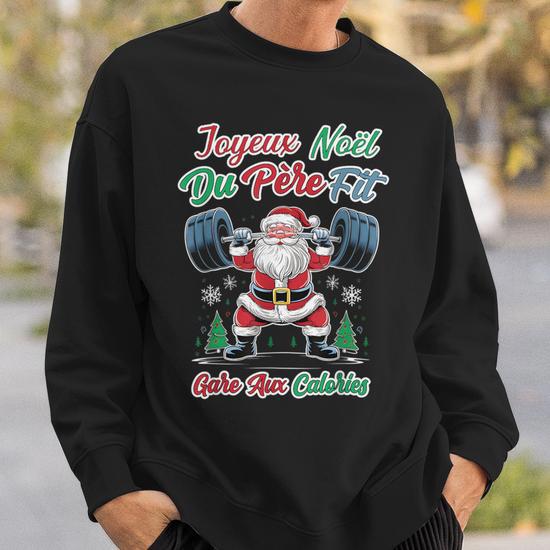 Sweat De Noël Drôle - Gym & Haltérophilie, Taille Standard Homme, Neuf Avec étiquettes