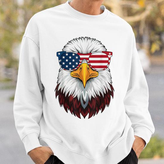 American Flag Patriotic Eagle Boys 4Th Of July Sweatshirt Monsterry