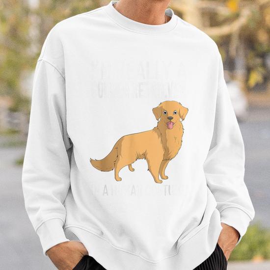 My Human Costume Im A Golden Retriever Dog Halloween Sweatshirt Monsterry