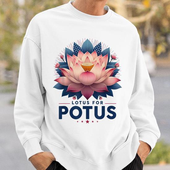 Kamala Harris 2024 Lotus For Potus Trending President Sweatshirt - Monsterry