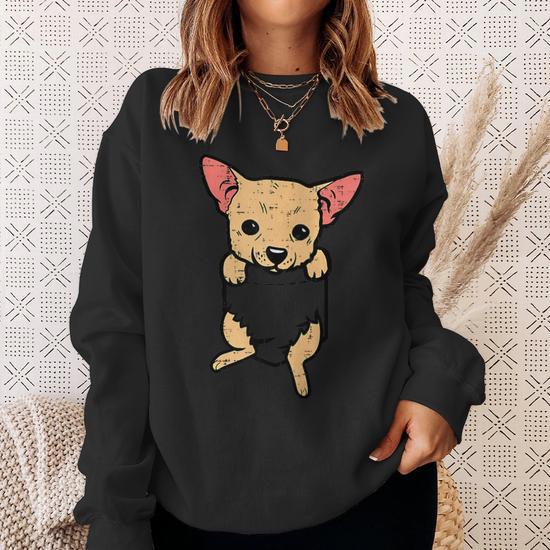 Sweat à Capuche Chihuahua Humour Femme - Je Parle à Mon Chihuahua - Cadeau Drôle Pour Amoureuses Des Chiens