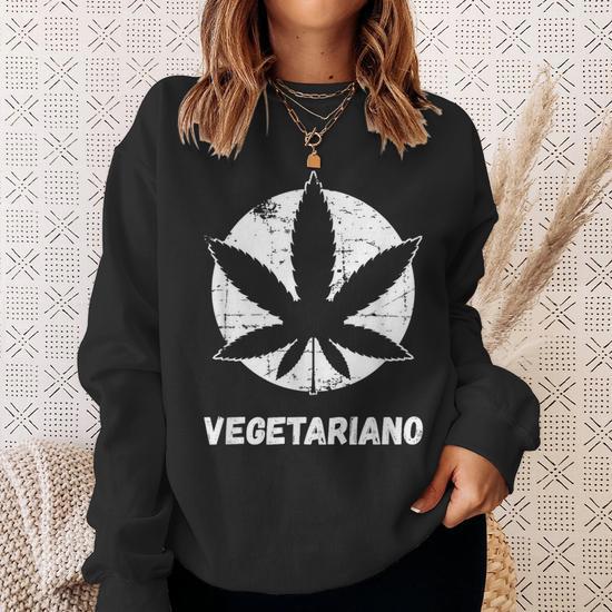 Felpa Con Cappuccio Uomo – Design Originale Con Stamapa Foglie Di Cannabis – Grigio Scuro Melange – Taglia L - 4