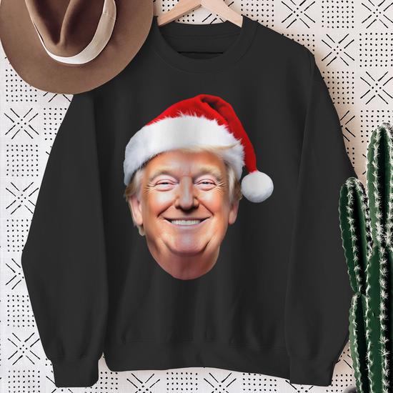 Trump Santa Hat Donald Trump Christmas New Year Xmas Sweatshirt Seseable UK