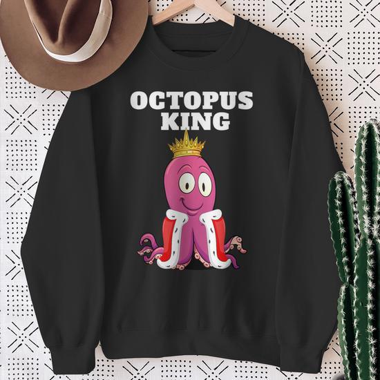 Octopus King Octopus Bambino Uomo Octopus Felpa Novitaregali