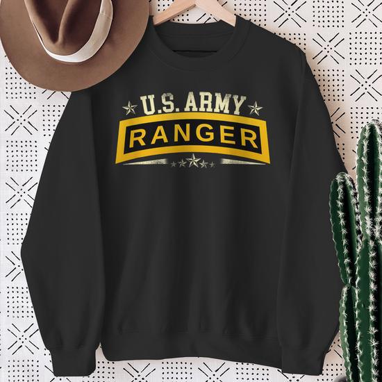 Us Army Ranger Tab Airborne Ranger Veteran Military Sweatshirt Thegiftio UK