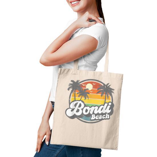 Bondi Beach Australia Retro 70S Vintage Beach Summer Tote Bag Monsterry