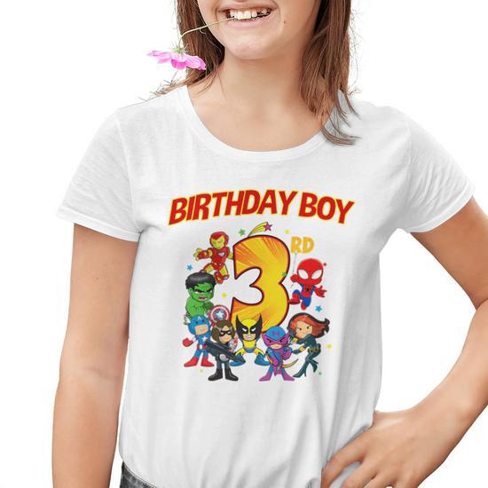 Avengers 3rd birthday shirt online