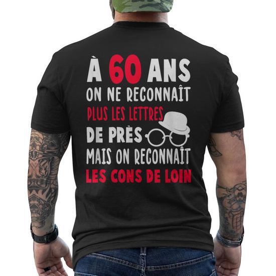 T-shirt Humour "Fabriqué Il Y A 60 Ans" - Cadeau Drôle Pour Anniversaire 60 Ans - Coupe Classique Unisexe