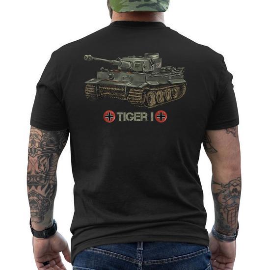 T-shirt Manche Longue Vintage Tigre I – Cadeau Pour Passionnés De Chars Allemands Et Histoire De La Seconde Guerre Mondiale