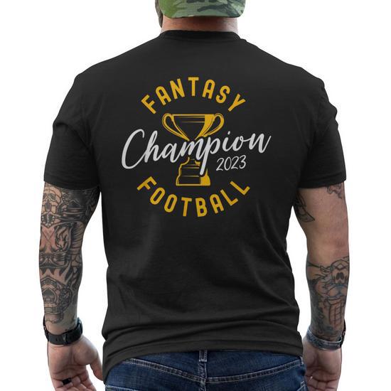 Fantasy Football Champ 2023 Winner Fantasy Football Champion Men s T shirt Back Print Seseable UK