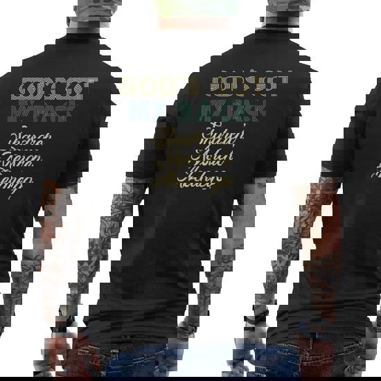 God's Got My Back Shadrach Meshach Abednego Men's Back Print