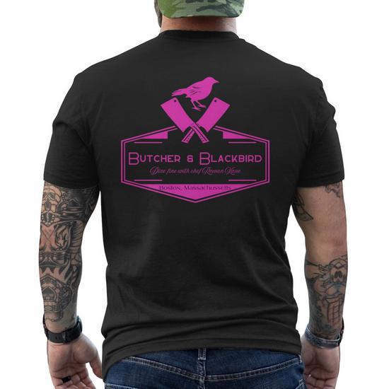 Officially Licensed Butcher & Blackbird Men's T-shirt Back Print