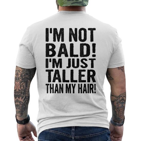 Vintage Baldman Saying Bald Head Quote Humor Bald Joke Men's T