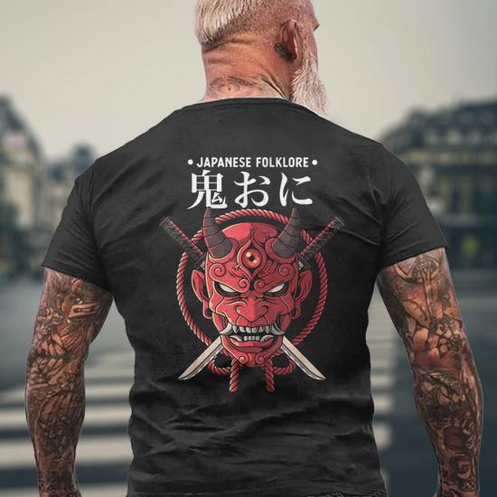 style3 Demon Team T-Shirt da Uomo Anime Japan Manga
