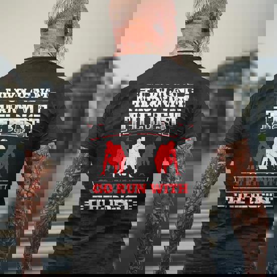 Track And Field Run With The Rest Men's T-shirt Back Print