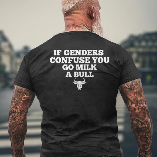 Débardeur Humour "If Genders Confuse You Go Milk A Bull" – Design Vintage Et Message Décalé