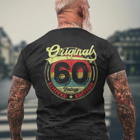 T-Shirt Donna Compleanno 1960 Vintage - All Original Parts - Maglietta Divertente In 100% Cotone, Idea Regalo Originale