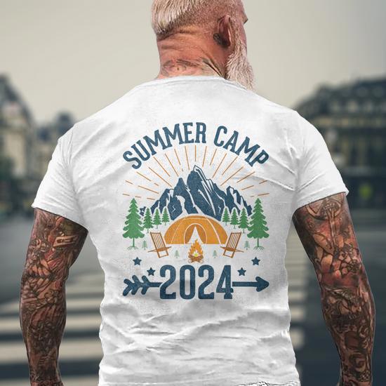 2024 Summer Camp Summer Camping Vacation Matching Group Men's T-shirt Back  Print | Seseable CA