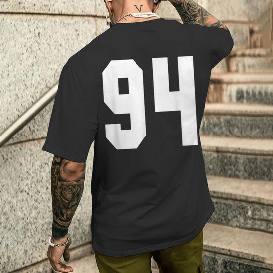 94 Team Sports Jersey Front & Back Number Player Fan Men's T-shirt