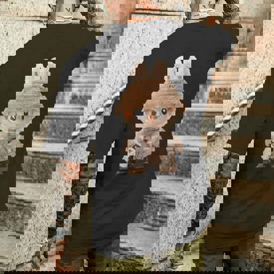 Cute Labubu Classic Pose Fun Labubu Lover Men's T-shirt Back Print