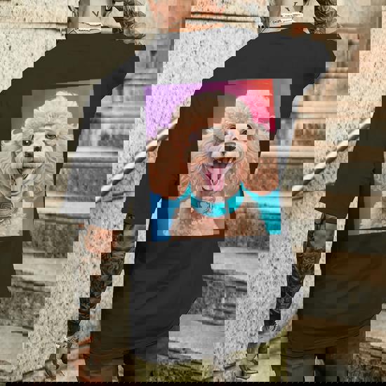 Carino Barboncino Cane Barboncino Caniche Amante Dei Cani E T-shirt Da Uomo Con Stampa Posteriore - Foto 3