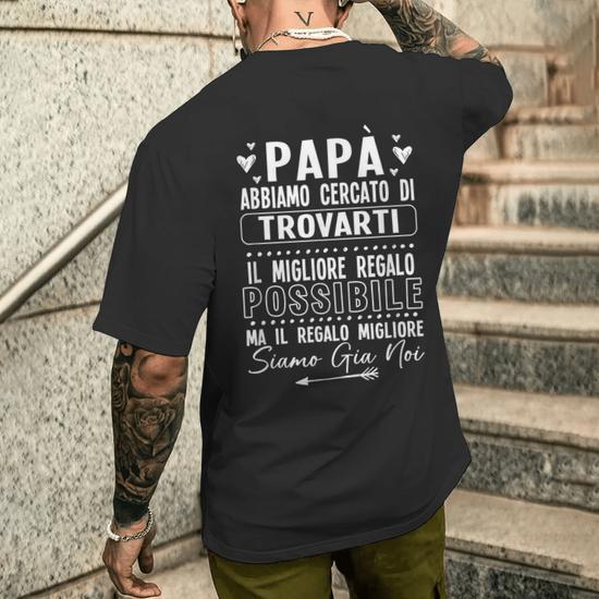 Regali Festa del Papà - Idee regalo Festa del Papà - T shirt Festa del Papà - Magliette Festa del Papà - Gadget Festa del Papà Colore Bianco Taglia uomo S Grafica azzurra
