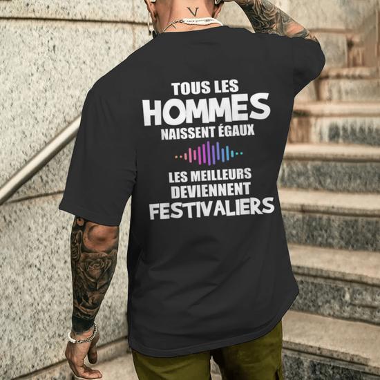 Sac De Couchage Drôle Homme - T-Shirt Festival Adulte, Marque Fruit Of The Loom, Neuf