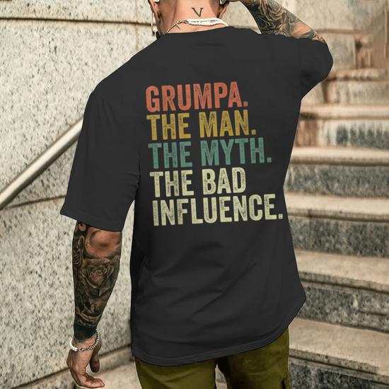 T-shirt Humoristique 'Grand-père' - Manches Longues, Coton - Cadeau Drôle Pour Papa Ou Papi