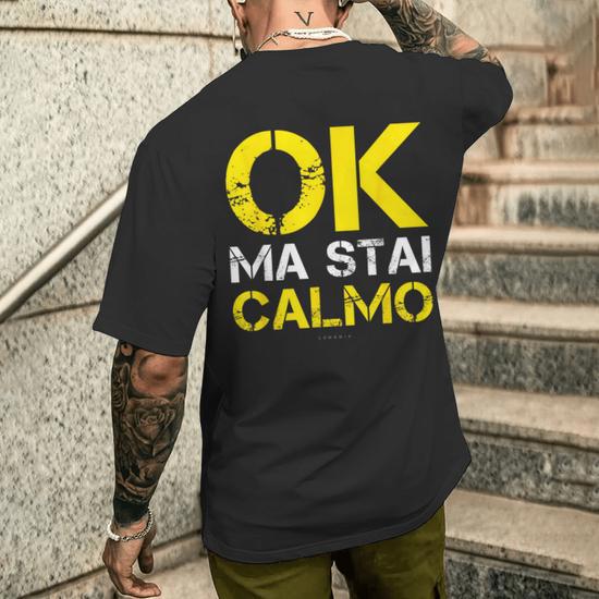 MAKAYA Vintage T-Shirt Manica Corta Cotone - : T-shirt MakayaMAKAYA T-Shirt Uomo Divertenti - Chill - Magliette Manica Corta...: MAKAYA