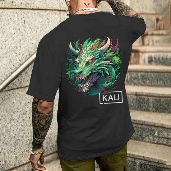 QUOTRELL Insignia Tshirt - Black - Moss Green - Cotton District