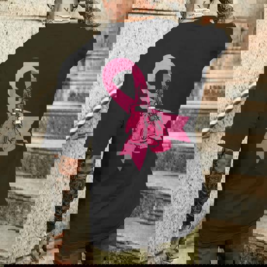 Tee Shirt Octobre Rose Femme Grande Taille Imprimé Ruban Rose Cancer Du