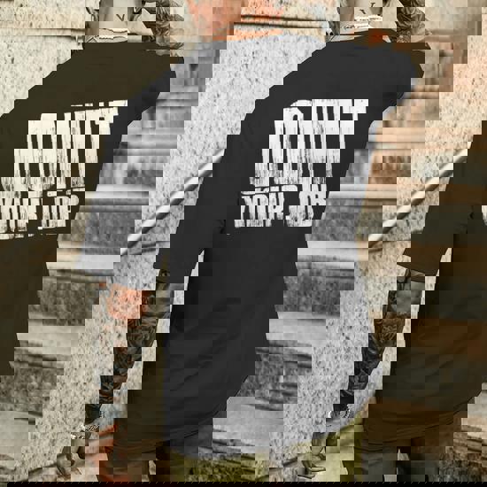 Quit Your Job Travel Freedom Meme Quote Men's T-shirt Back Print