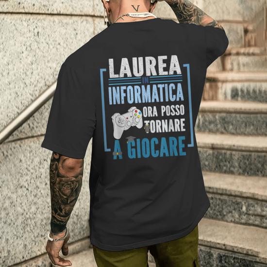 T-Shirt Laurea Informatica IMage - Regalo Originale Per Laureato, 100% Cotone Premium, Made In Italy, Taglie Uomo Donna Bambino