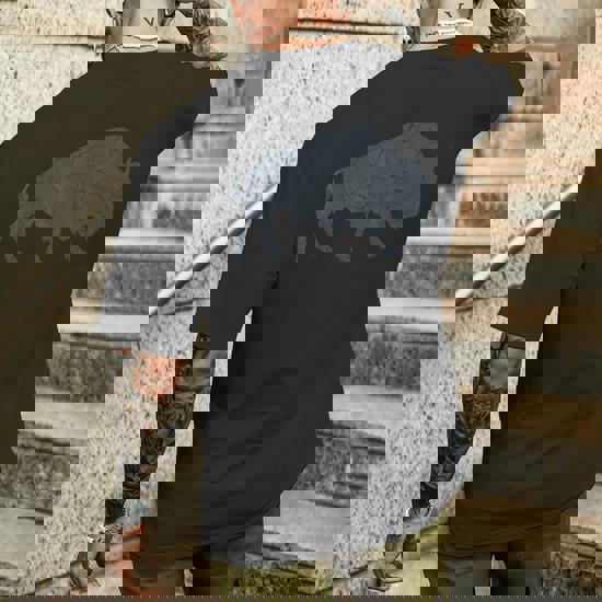 Vintage Buffalo I Distressed Bison Men's T-shirt Back Print