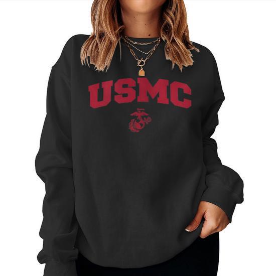 United States Marine Corps Collegiate Logo Women Sweatshirt Seseable UK