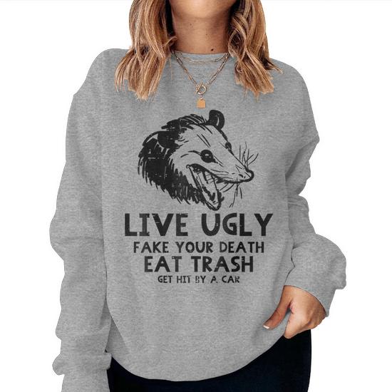 Live Ugly Fake Your Death Opossum Funny Tank Top Live Ugly Fake Your Death Opossum Funny Tank Top