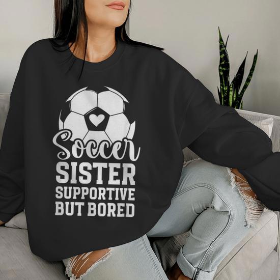 ESIKAH Sorry Can't Football Bye Sweatshirt – Women's Soccer Mom Pullover, Crewneck, Casual Long Sleeve