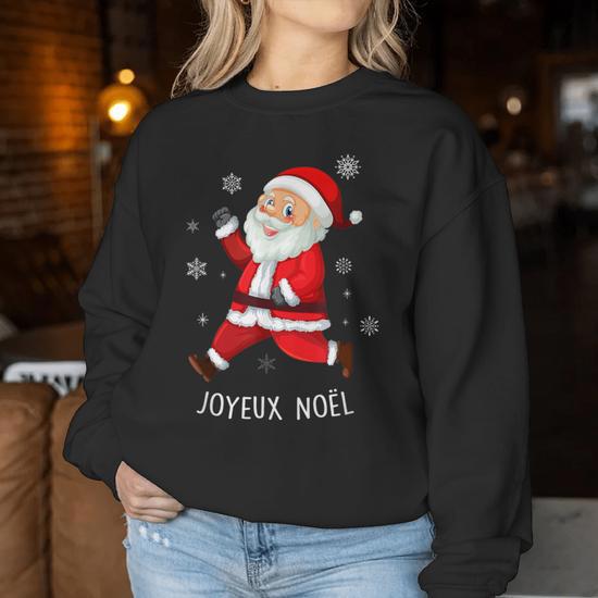 Sweat Joyeux Noël Pangolin Père Noël - Cadeau Festif - Coupe Classique, Col Tissé