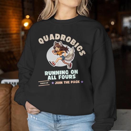 Quardrobics Therian Gear For N Tween Girl Fox Wolf Cat Women Sweatshirt -  Monsterry
