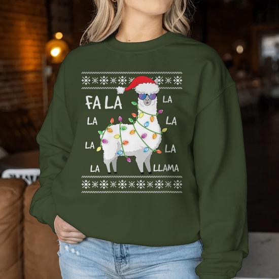 Llama christmas sweater womens hotsell