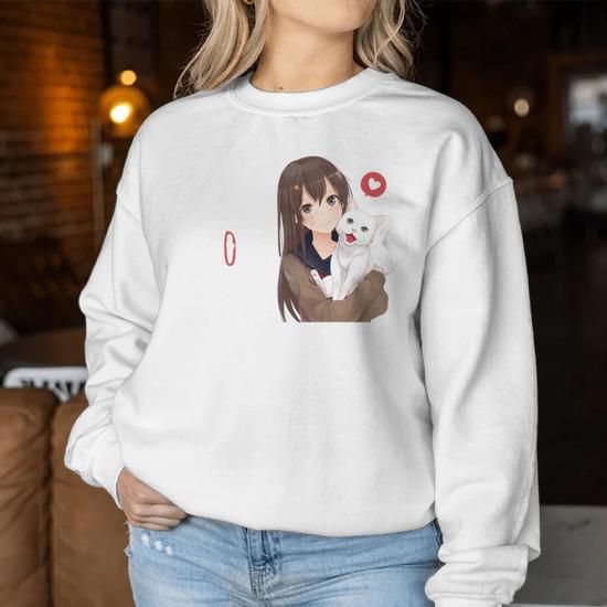 Sweat à Capuche Fille Chat - Taille 3 à 12 Ans, Manches Longues, Style Décontracté Et Kawaii Pour Automne-hiver
