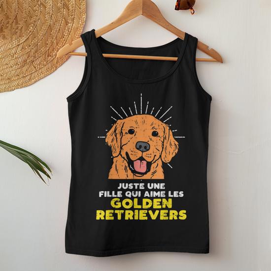 Débardeur Humoristique 'Chapeau De Noël Golden Retriever' - T-shirt Léger à Manches Courties - 10